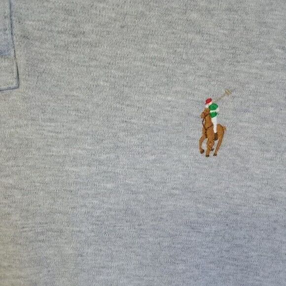 Polo Ralph Lauren Polo Shirt Mens XL Gray Flesh Pony Pima Soft Touch Casual - Picture 3 of 9